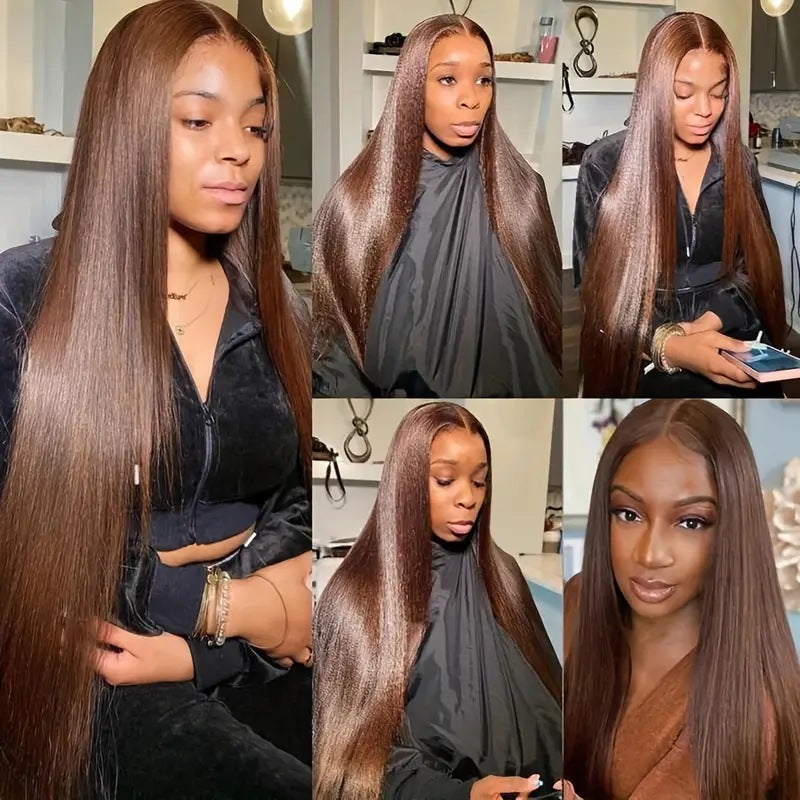 Long Straight Lace Front Human Hair Wig